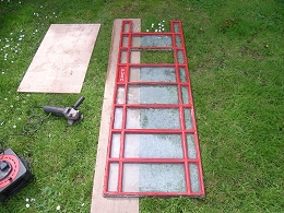 Door panel awaiting demolition