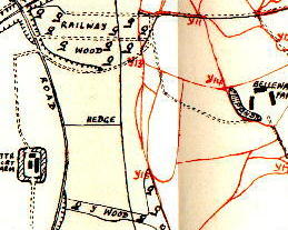Map of Hooge/Bellewarde 1915