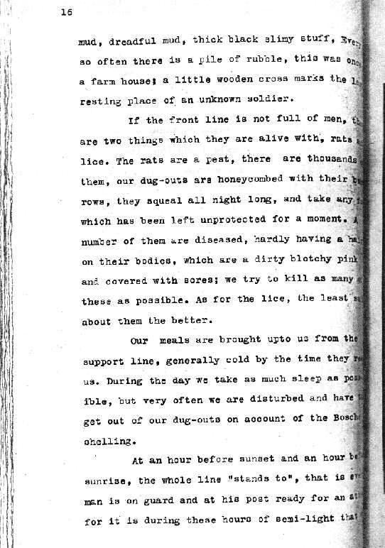 Diary of  Frank McDonald of The Liverpool Scottish - Early 1917 Trench Life - Page 3