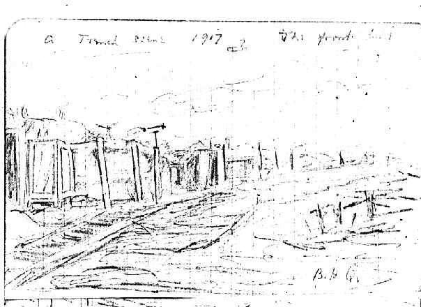 Dugout for The Liverpool Scottish BHQ (Battalion Headquarters ?) 1917 - Diary of Frank McDonald
