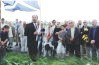 Piet Chielens, Director of the 'In Flanders Fields Museum in Ieper, pauses beneath the Cross of St Andrew whislt leading a group of local residents around the Hooge battlefield 29/07/00