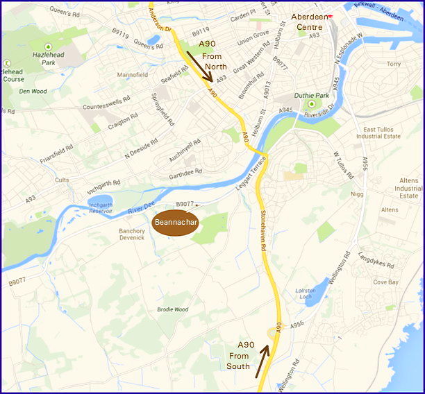 Map showing  Beannachar