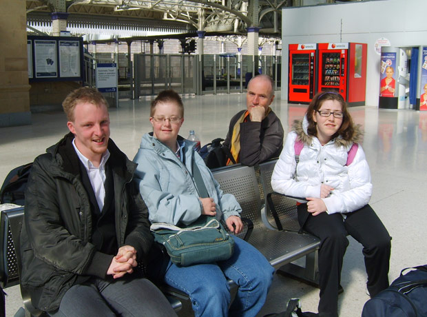 in the train station ready to leave