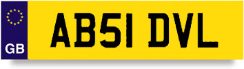 The dvla Euro plate